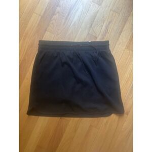 St. Johns Bay Skort Womens Medium Black Mid Rise Active Skirt Drawstring NEW